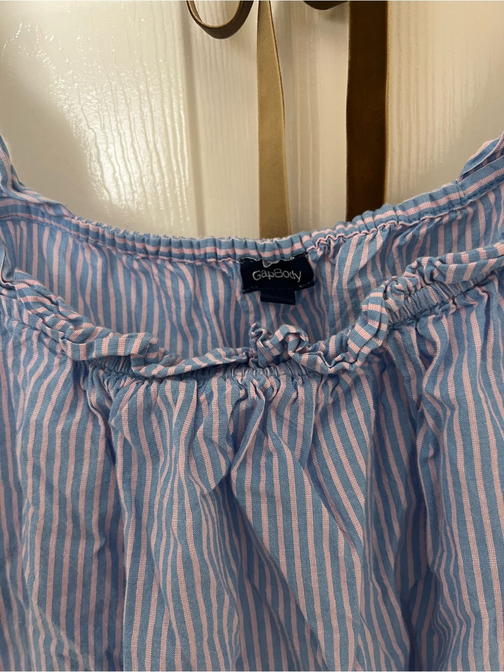 Gap pajama top pink and blue - Picture 2 of 4